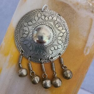 Pendant Mexican Silver Dangle Round